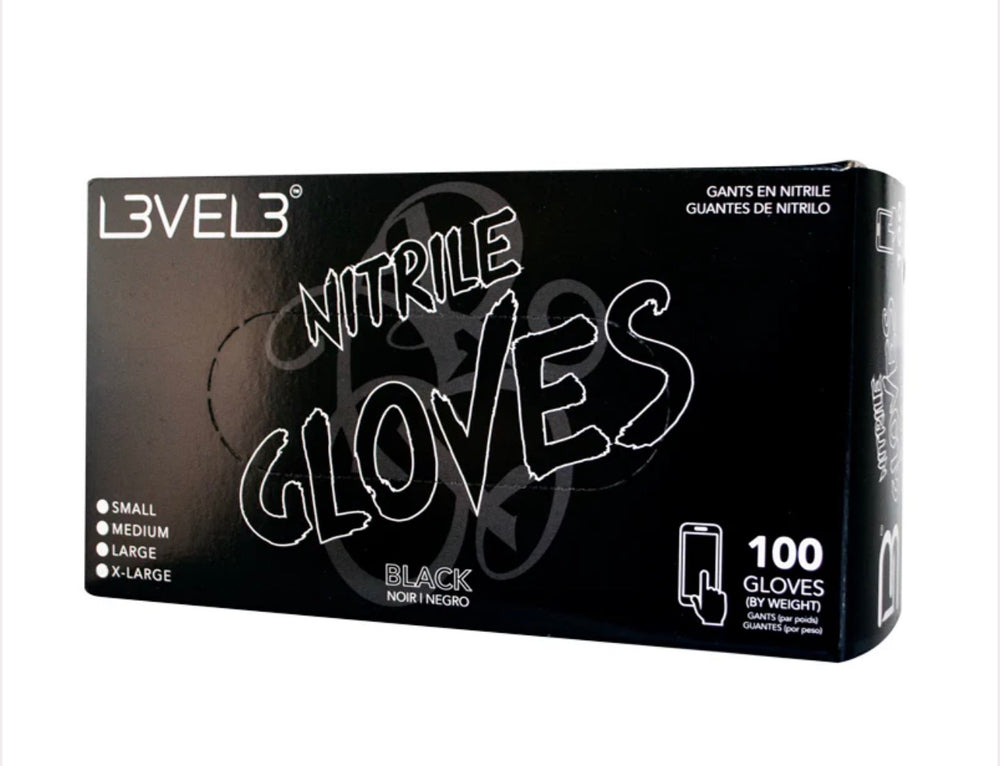 LEVEL3 NITRILE GLOVE BLACK