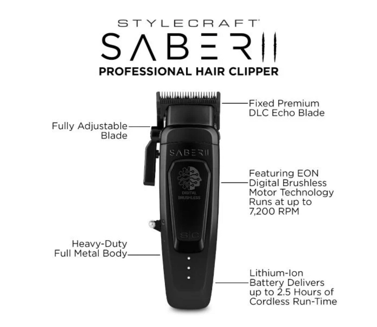 StyleCraft Saber II Clipper (SC617B)